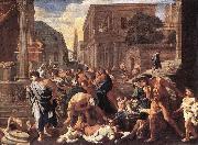 POUSSIN, Nicolas The Plague at Ashdod asg Spain oil painting reproduction